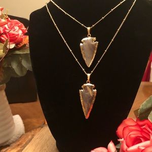 Only 1 left! Slate 18k Gold Boho Arrow Necklaces